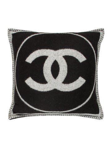 black chanel pillow|Chanel CC Throw Pillow .